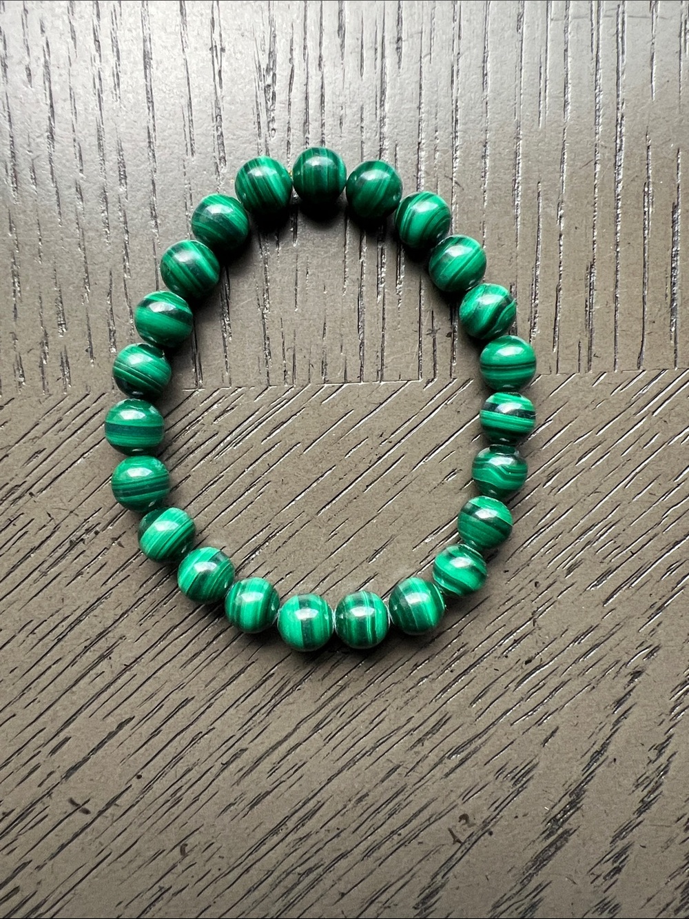 Malachite bracelet 8mm SIZR 6.5’